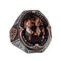 Handcrafted 925 Sterling Silver Ring with Smoky Quartz Stone