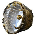 Crystal Stone Silver Men's Ring