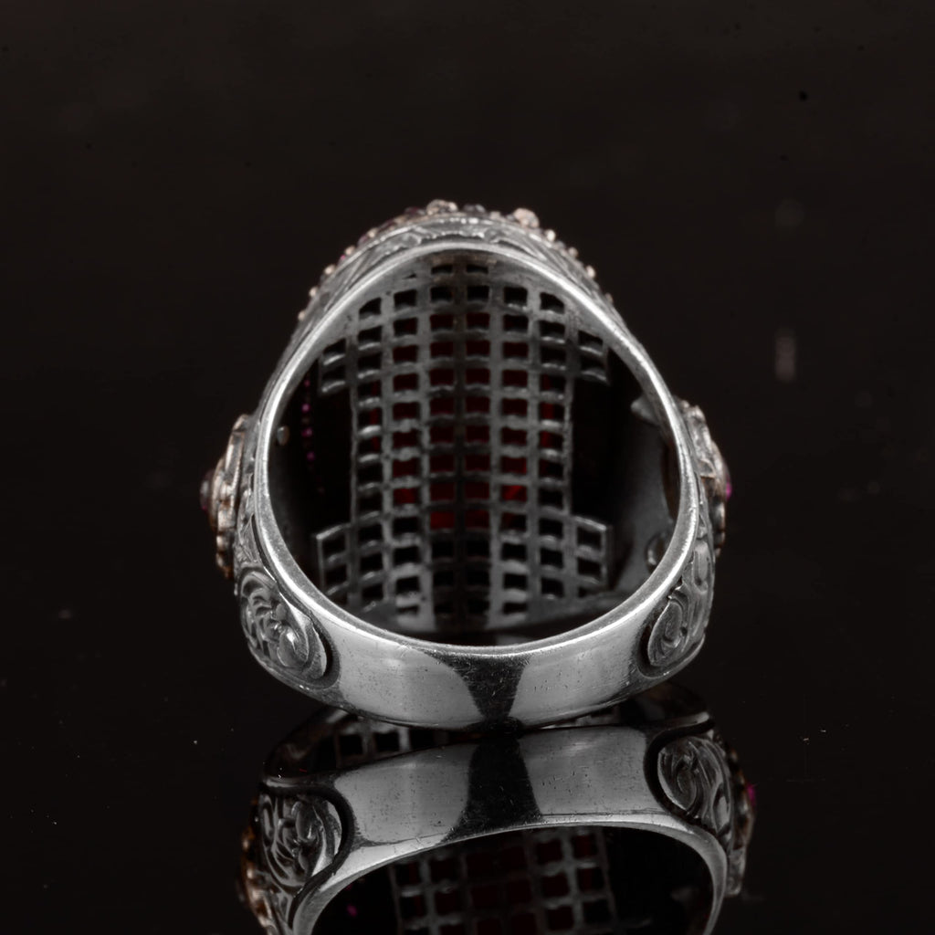 Silver Ring for Men - Paraiba Stone — 8