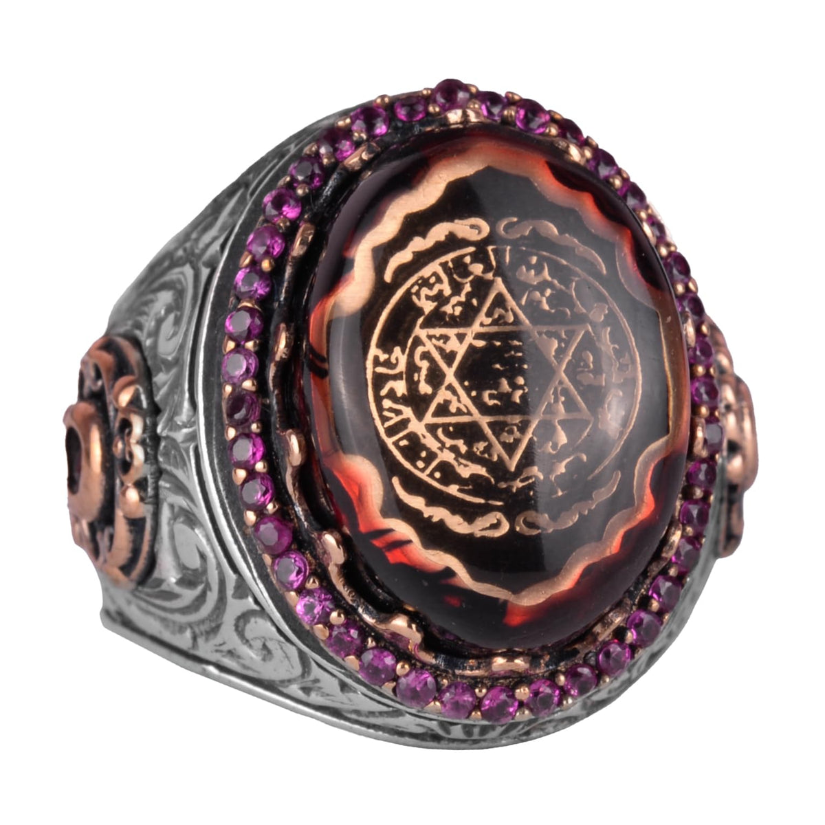 925 Sterling Silver Star of David Ring, Solomon's Seal Men's Ring, Religious Men's Ring