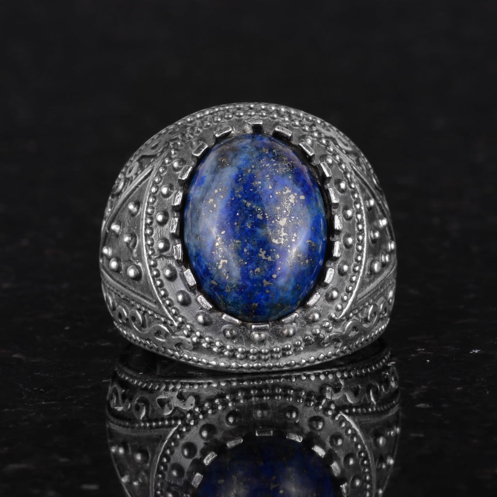 Natural Lapis Lazuli Stone Ring — 4