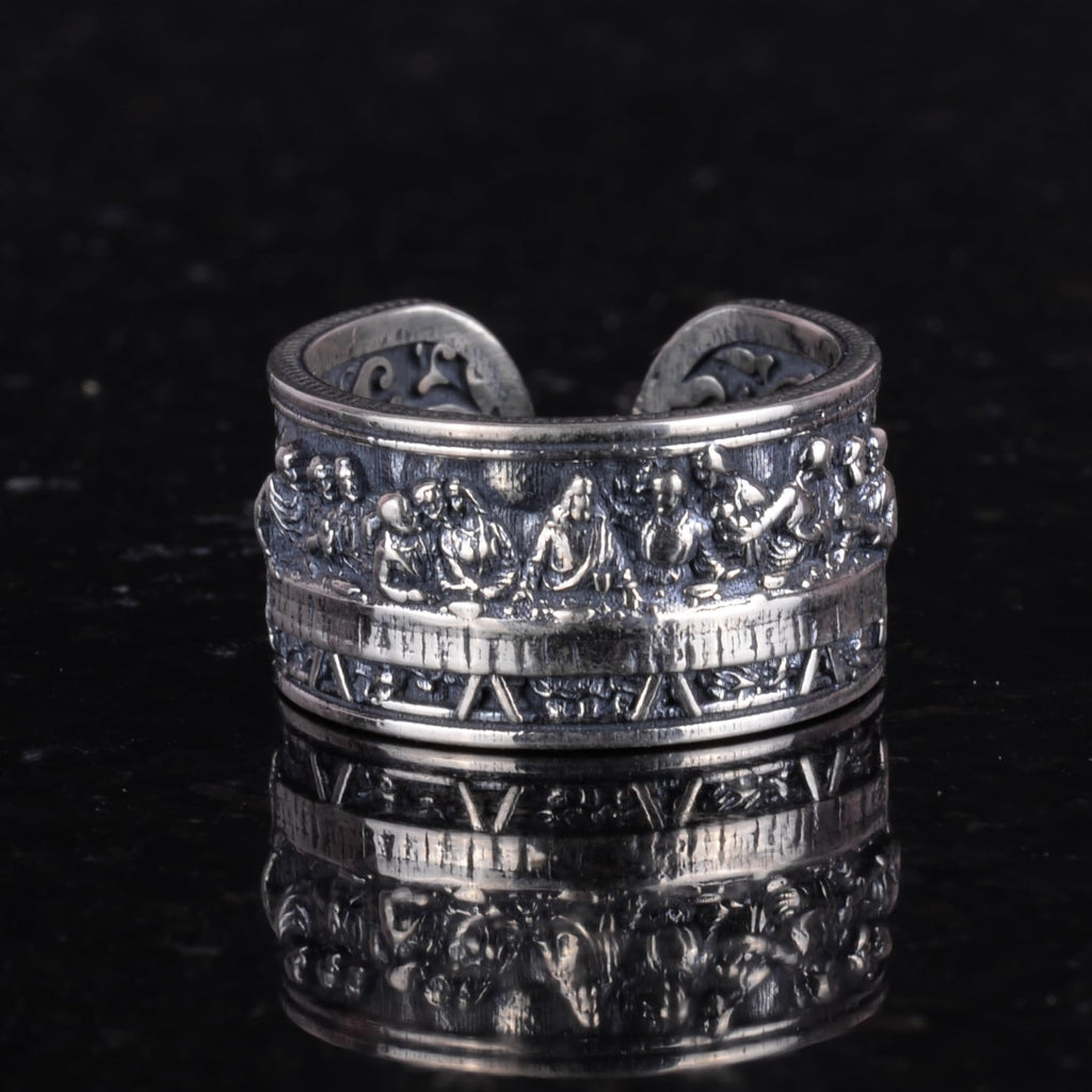 Leonardo Last Supper Jesus Ring - 925 Sterling Silver Handmade Ring — 4