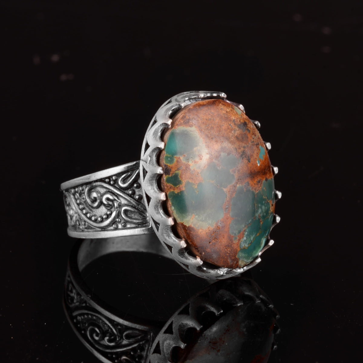 Arizona Turquoise Stone Ring (Model-6) — 6