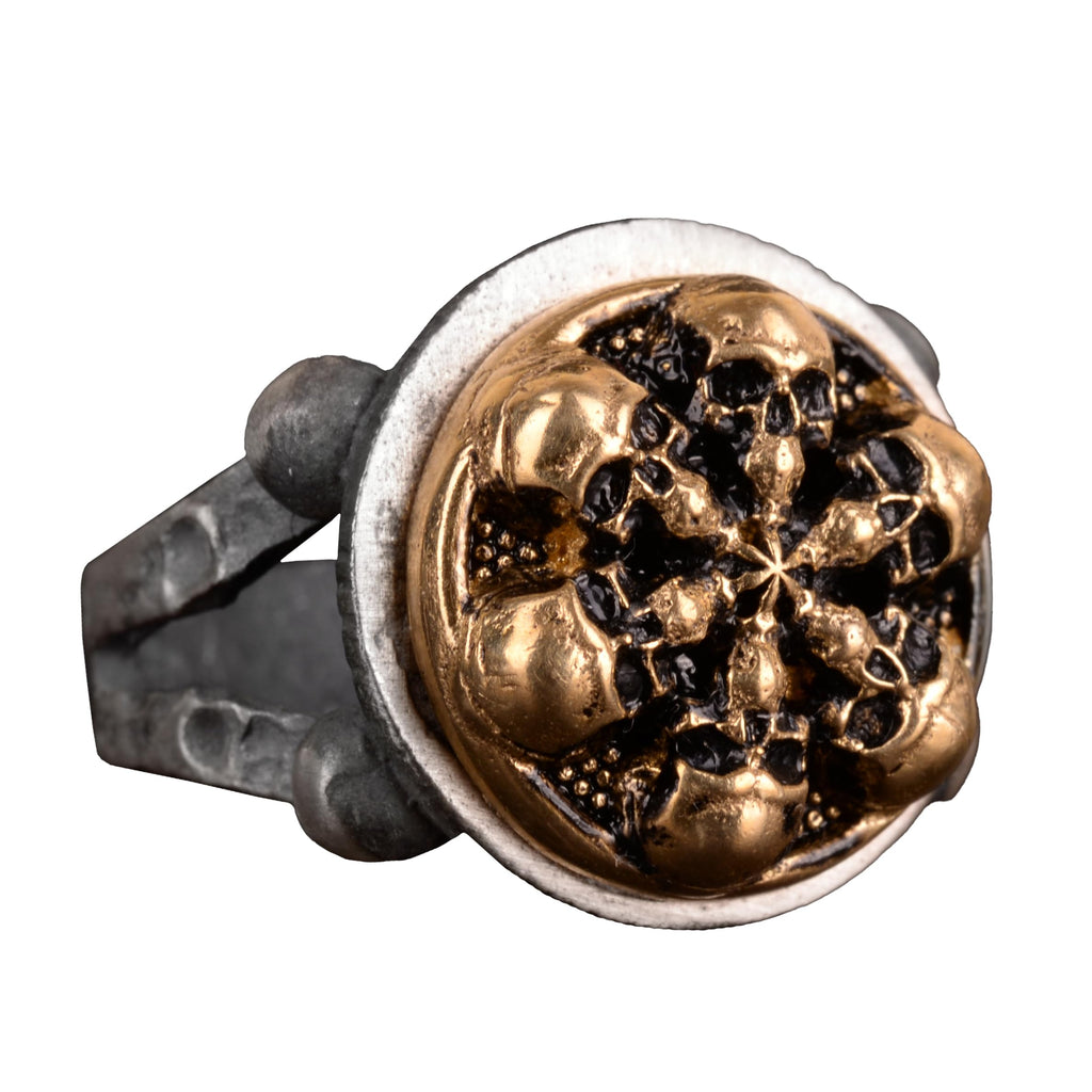 KAMBO Handmade 925 Sterling Silver Skull Ring for Men, Gothic Vintage Statement Jewelry, Bold Edgy Design, Daily Wear an