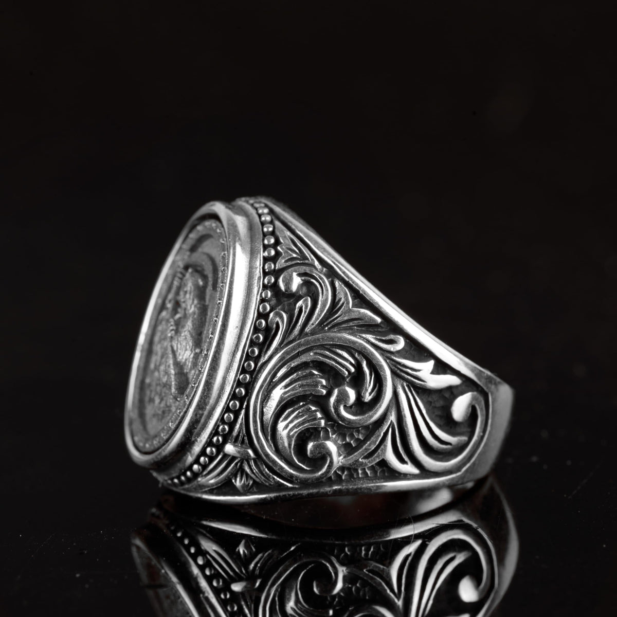 Azrael Ring, 925 Sterling Silver Men's Ring — 5