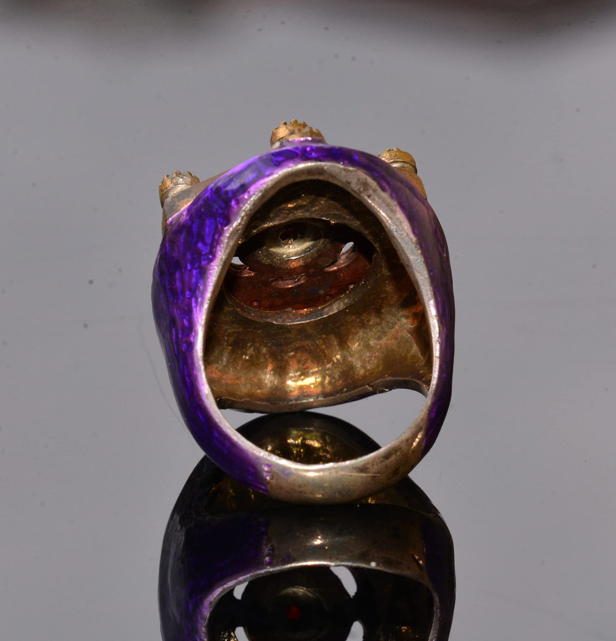 KAMBO Natural Garnet Gemstone Silver Unisex Ring — 8