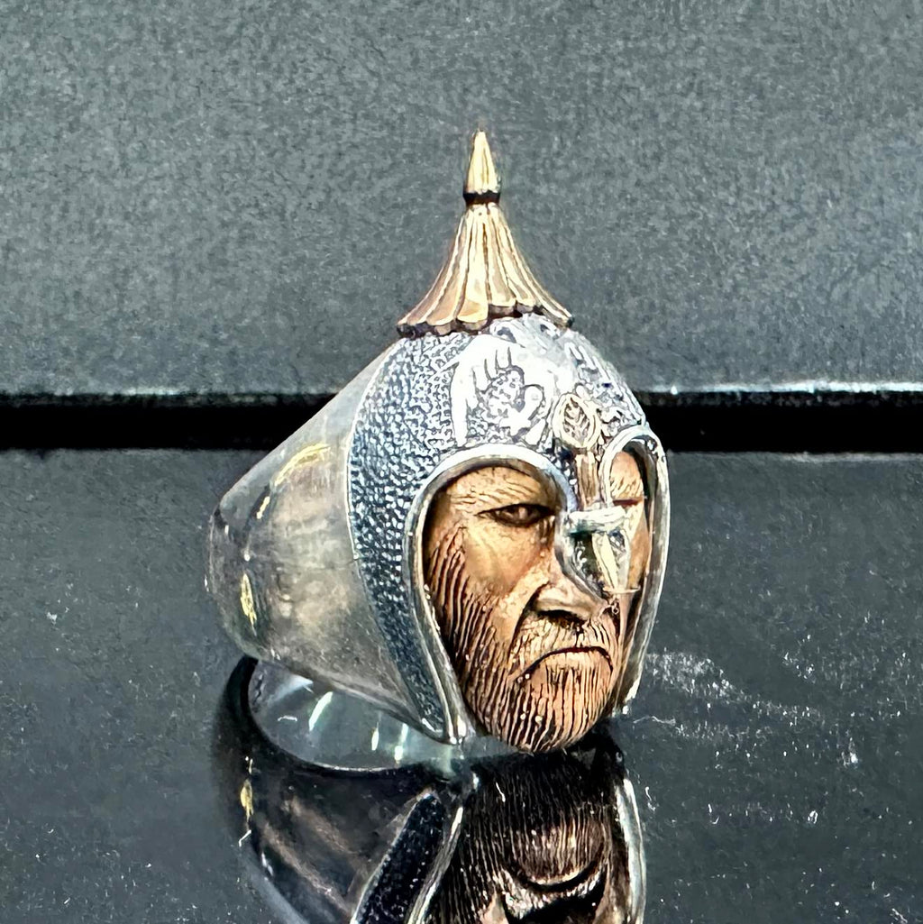 Silver Ring Genghis Khan, Great Mongol, Golden Horde Ring 925 Sterling Silver Men's — 2