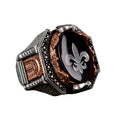 925 Sterling Silver Men's Fleur-de-Lis Ring