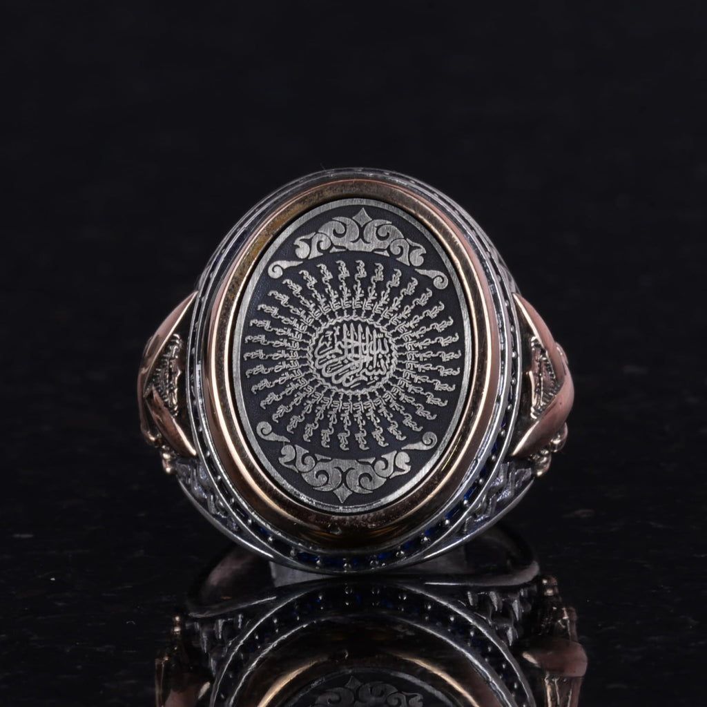 Handmade Islamic Ring, 925 Sterling Silver Men's Ring — 6