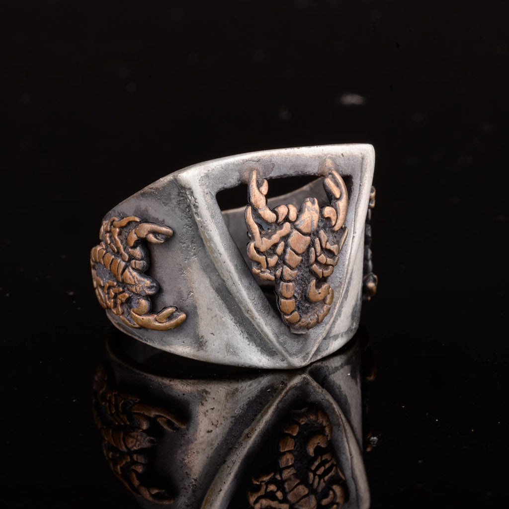 Handmade Scorpion Design Men's Ring, 925 Sterling Silver, Gothic Style Jewelry — 4