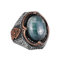 KAMBO Created Stone Ring - Elegant Handmade Men's Ring in 925 Sterling Silver