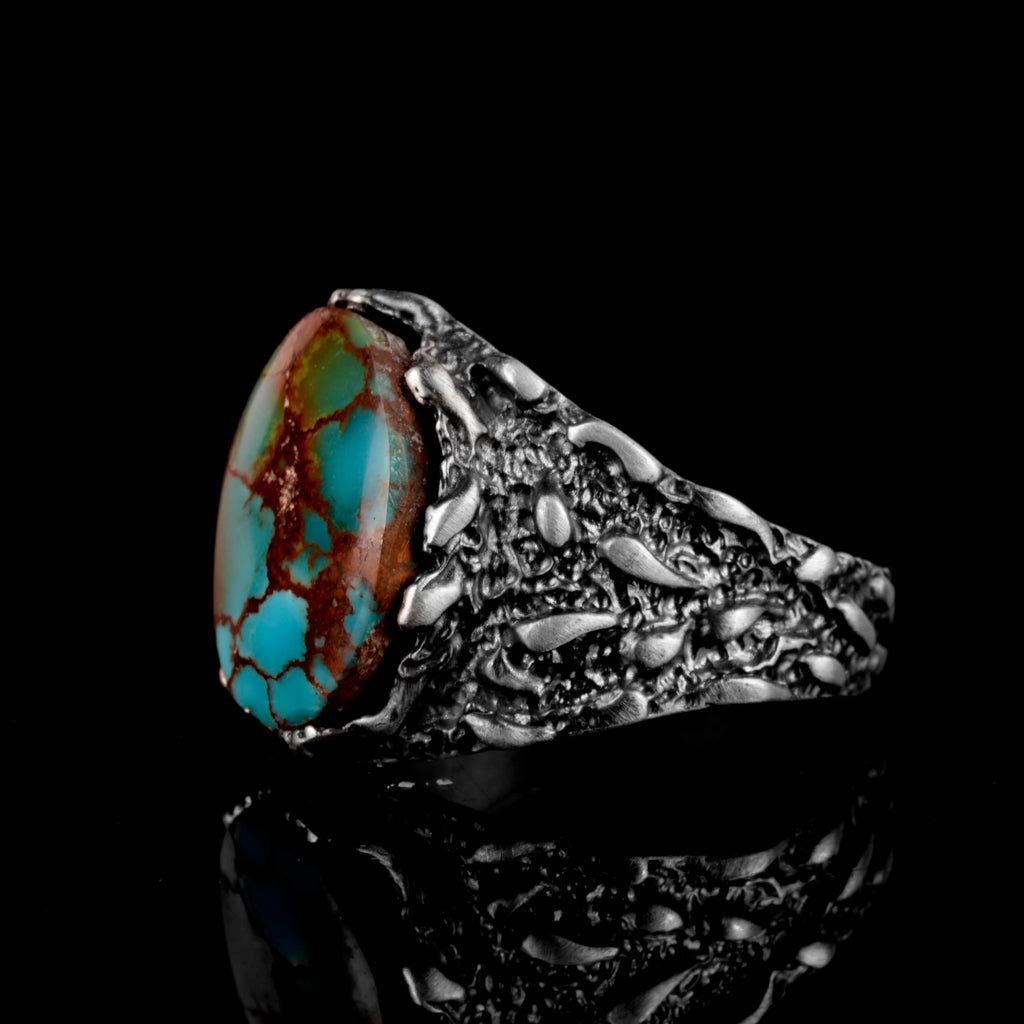 Natural Arizona Turquoise Stone Ring (Model-7) — 5