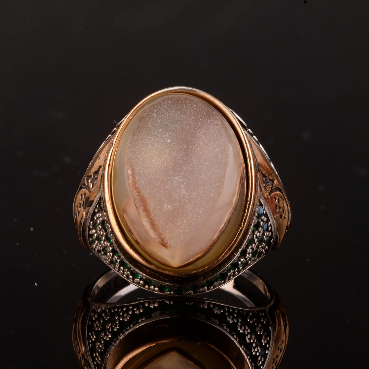 Natural Druzy Quartz Stone Ring — 3