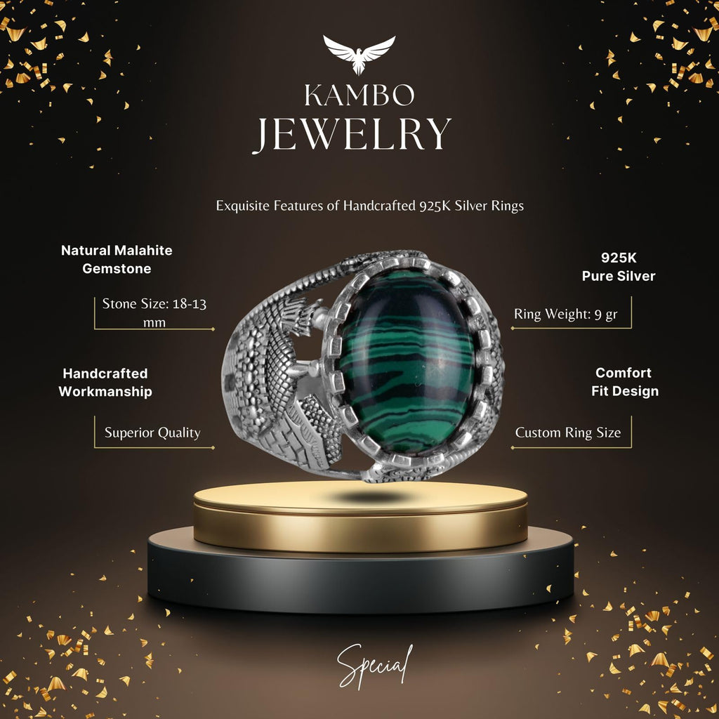 Malachite Stone Ring — 2