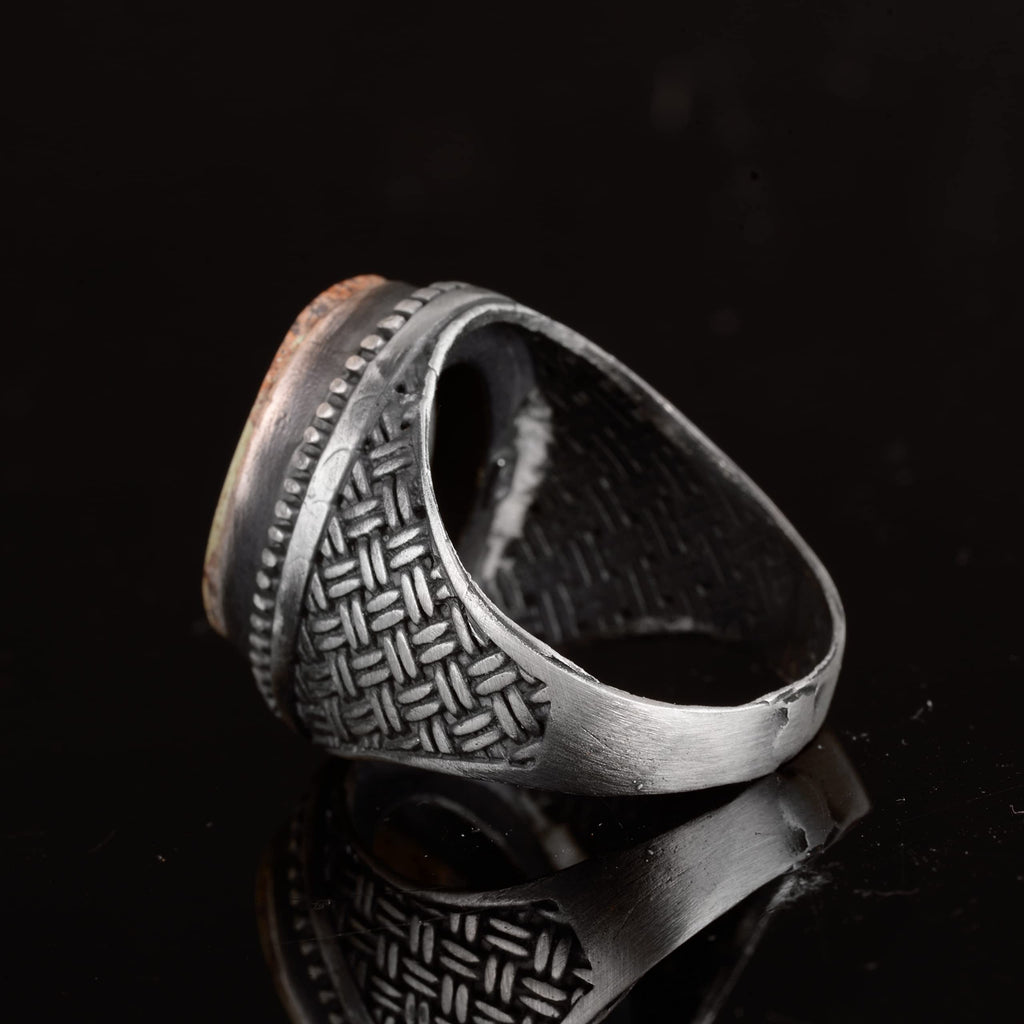 Natural Arizona Turquoise Silver Ring — 7