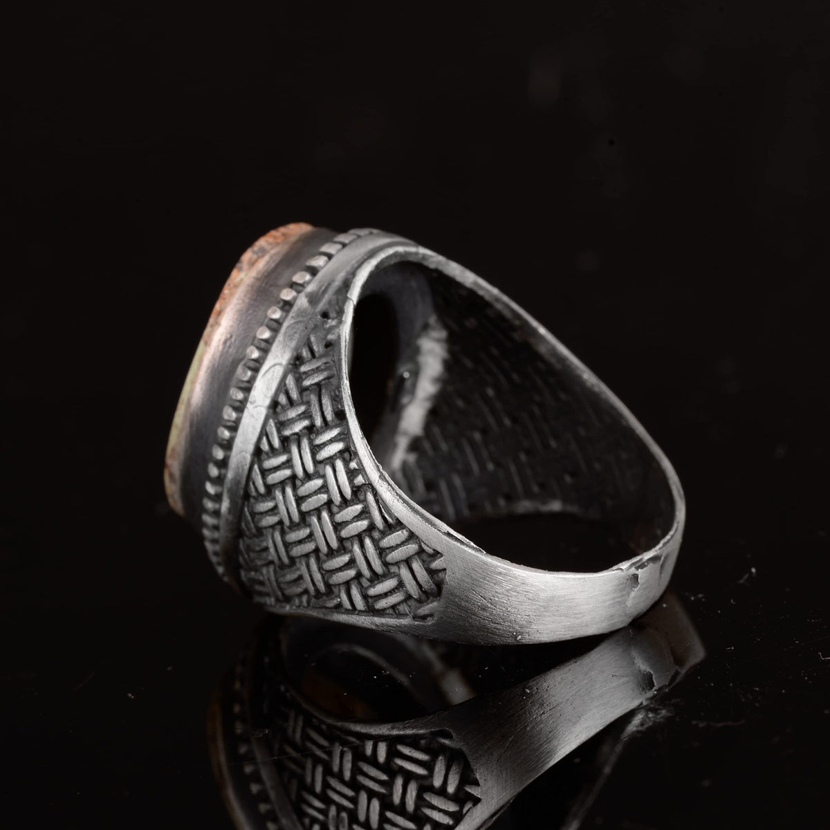 Natural Arizona Turquoise Silver Ring — 7