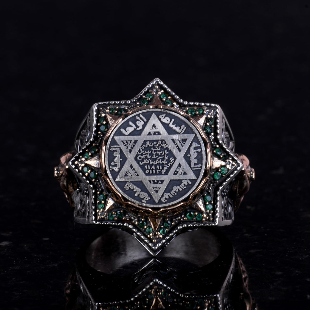 Star of David Ring, Solomon Men's Ring, 925 Sterling Silver Ring — 2