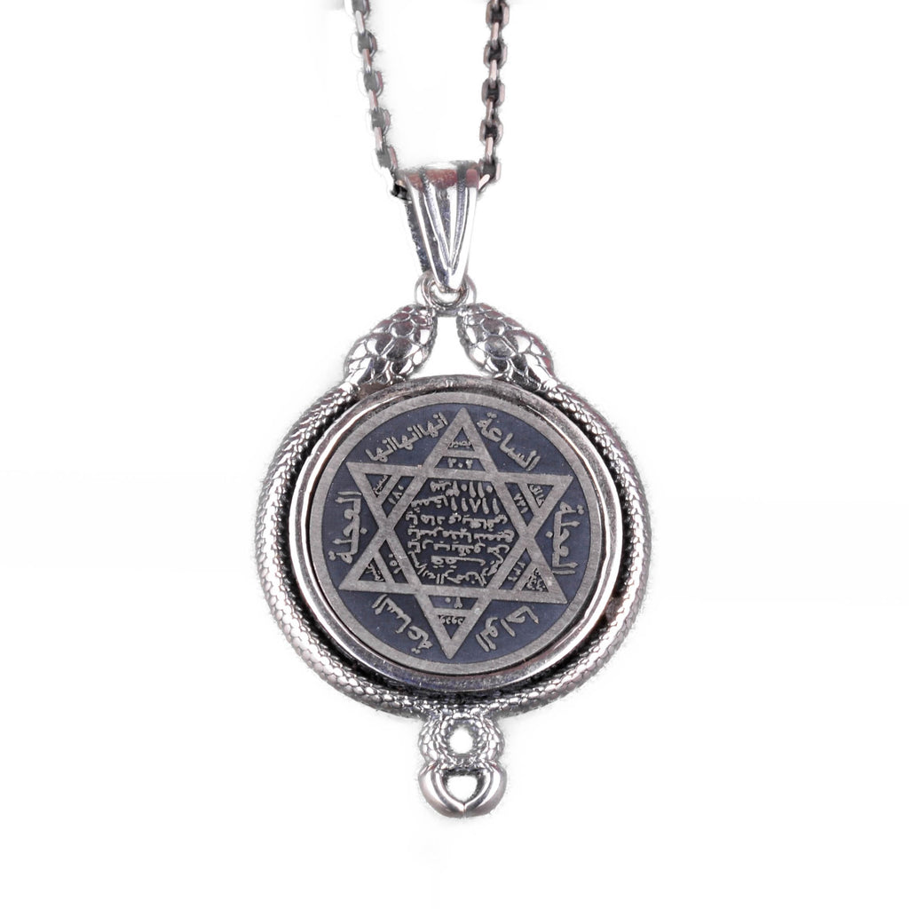 925 Sterling Silver Star of David Pendant - Handmade Protection Design