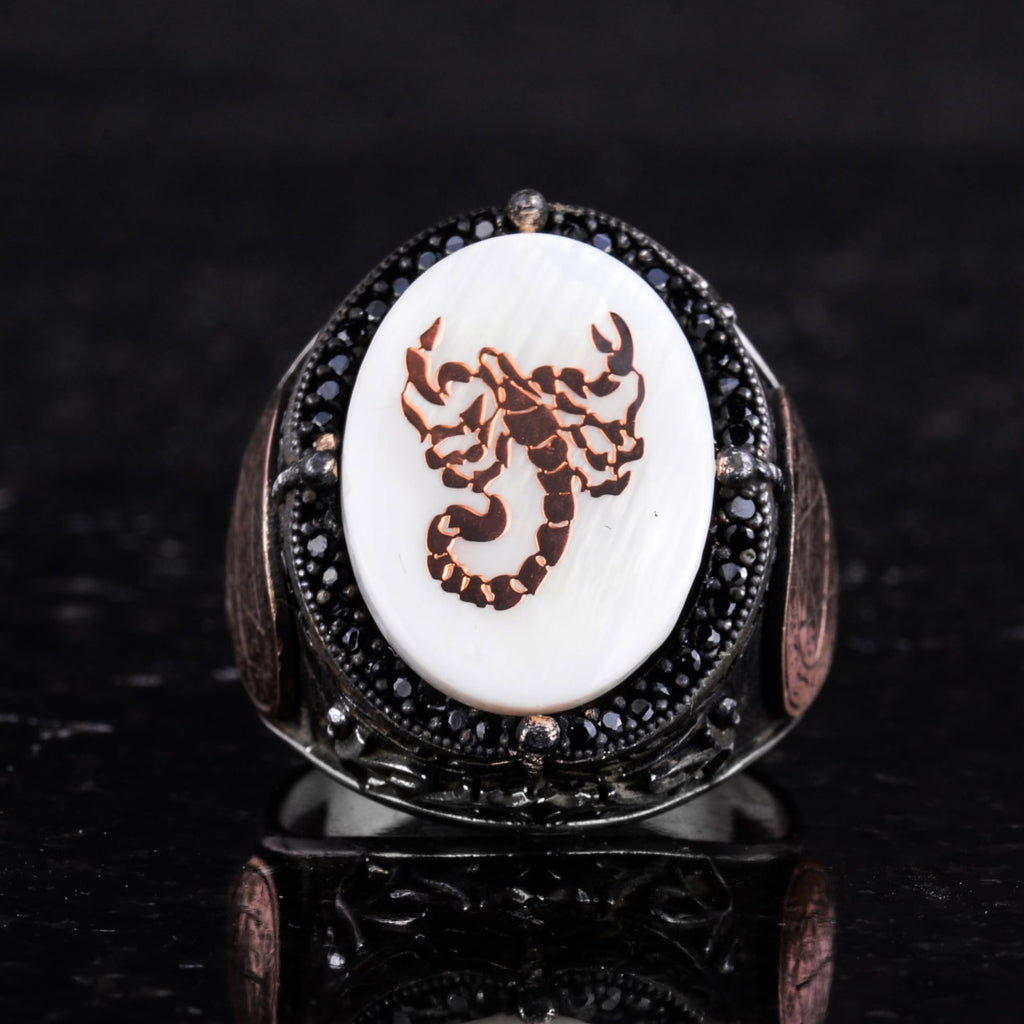 Handmade Patterned Ring - 925 Sterling Silver Men's Ring - Star of David — 4