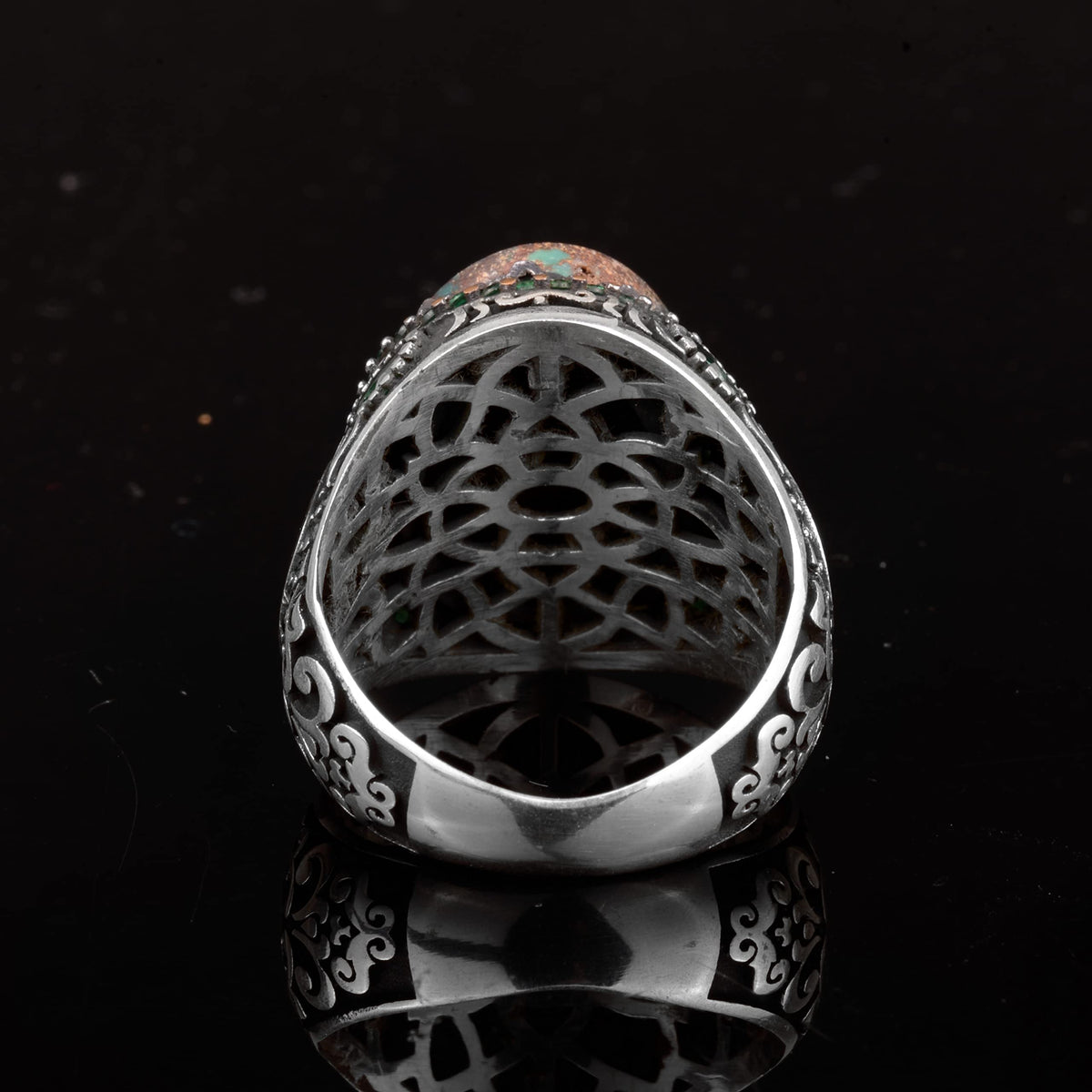 Natural Arizona Turquoise Stone Ring - Minimalist Design, 925 Sterling Silver — 6