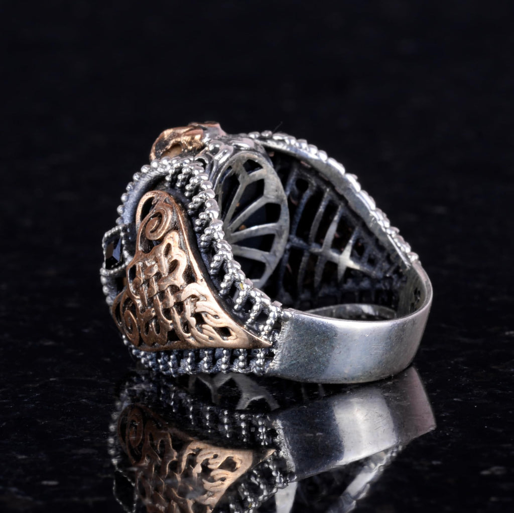 Monogram Personalized Letter Ring - 925 Sterling Silver Men's Ring — 2