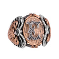Monogram Personalized Letter Ring - 925 Sterling Silver Men's Ring