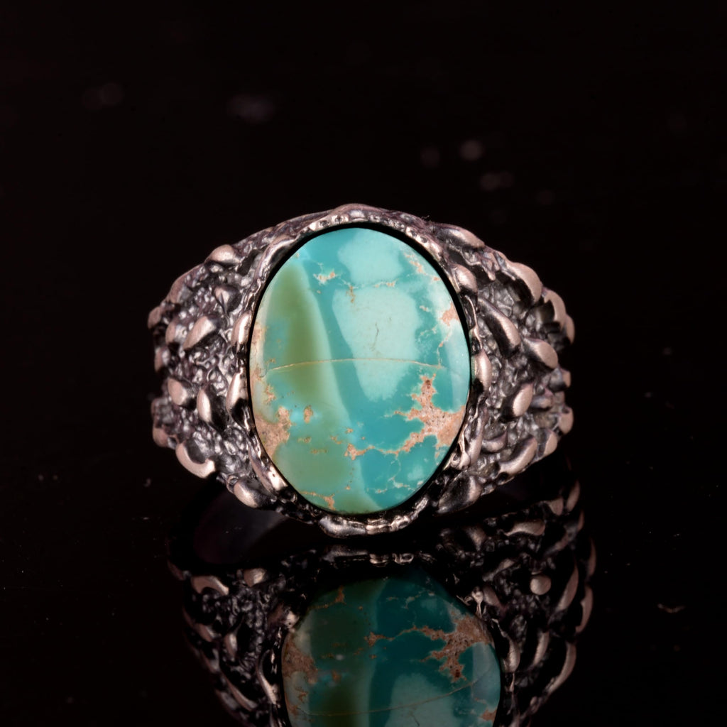 Natural Arizona Turquoise Stone Ring (Model-22) — 3