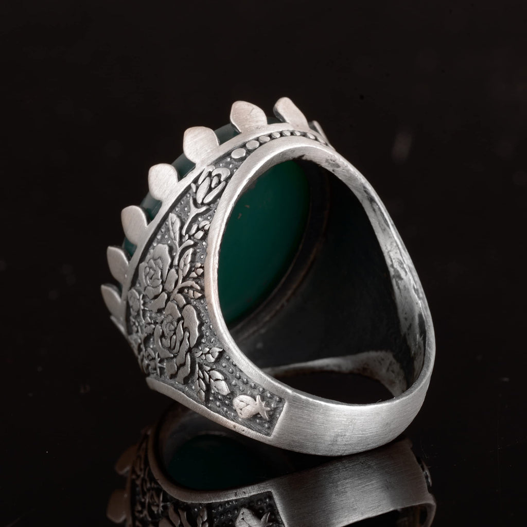 Natural Agate Stone Ring — 7