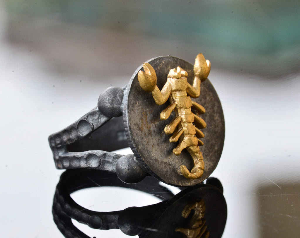 KAMBO [insert gemstone name] Scorpion Men's Statement Ring, Handmade 925 Sterling Silver, Size [insert size]
