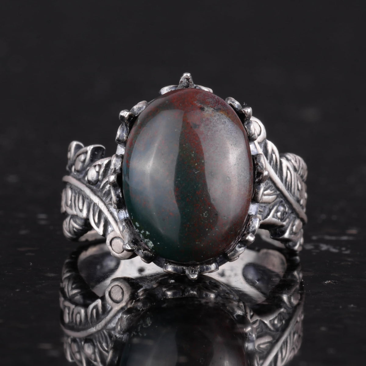 Vintage Bohemian Design Silver Women's Ring (Model-2) — 4