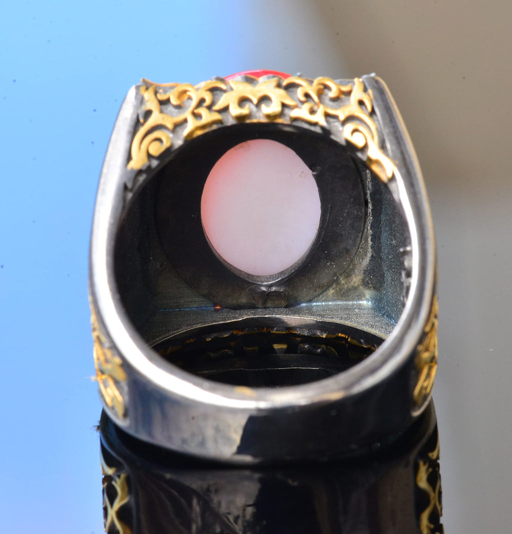Silver Sultan Ring - Star and Crescent Design — 8