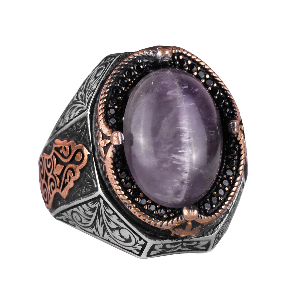 Handcrafted Amethyst Gemstone Ring