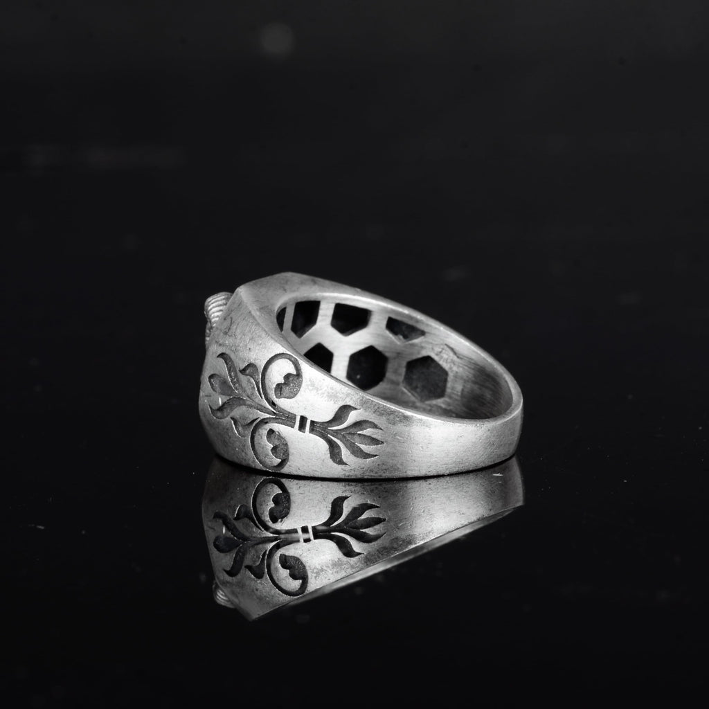 KAMBO 925 Sterling Silver Ram Head Men's Ring – Symbol of Strength, Leadership, and Aries Power – Handmade Gothic Animal Design — 7