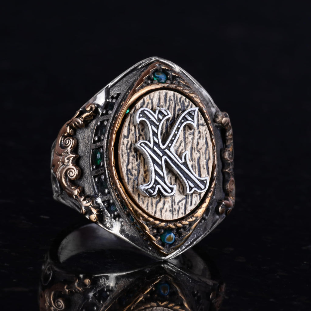 925 Sterling Silver Monogram Ring — 4