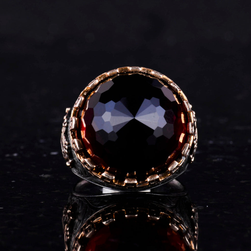 925 Sterling Silver King Ring - Handmade Ring — 4