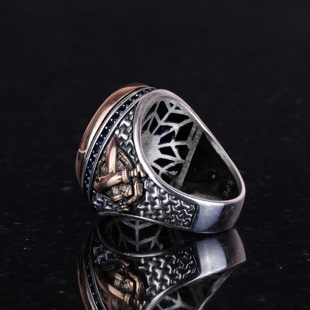Handmade Islamic Ring, 925 Sterling Silver Men's Ring — 7