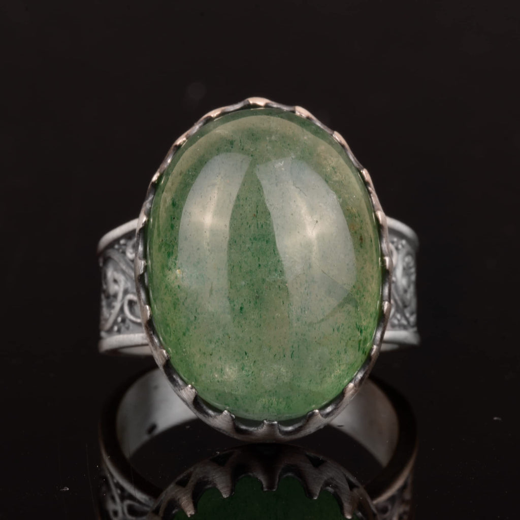 Natural Transparent Emerald Stone Men's Ring — 3