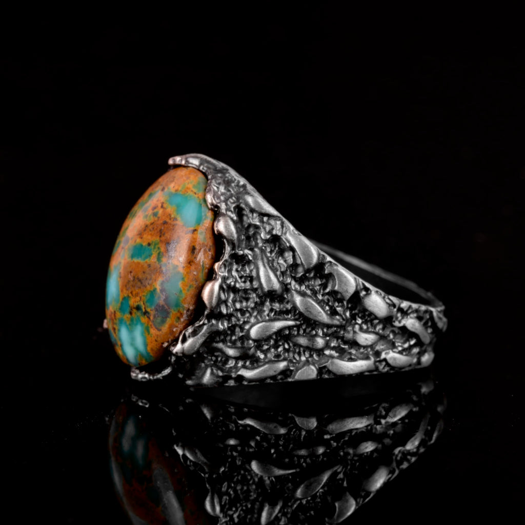 Natural Arizona Turquoise Stone Ring (Model-8) — 5