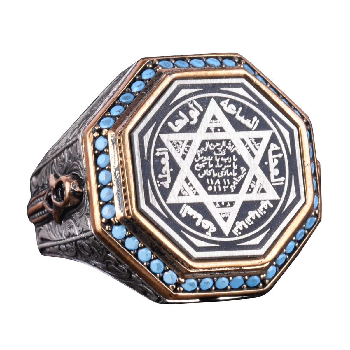 925 Sterling Silver Star of David Ring, Solomon Seal Men's Ring, Religious Ring (Customizable)