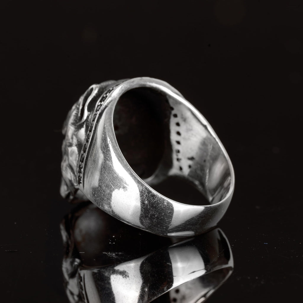 925 Sterling Silver Bulldog Ring, Silver Men's Ring, Animal Figurine Dog Ring — 6
