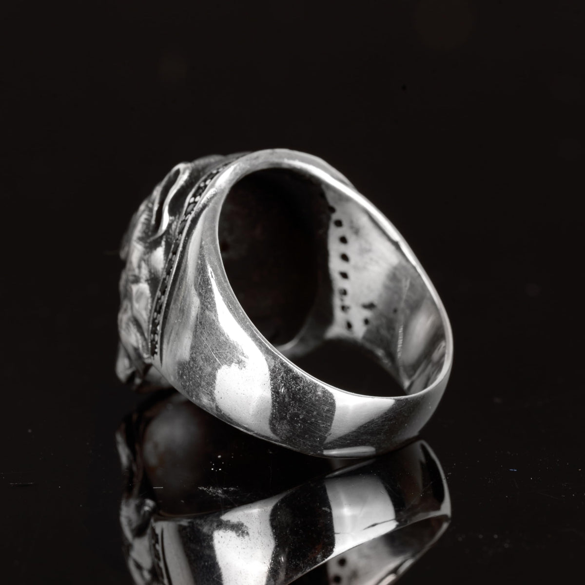 925 Sterling Silver Bulldog Ring, Silver Men's Ring, Animal Figurine Dog Ring — 6