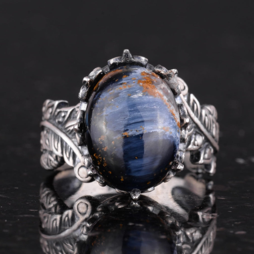 Handmade 925 Sterling Silver Ring - Natural Pietersite Stone — 4