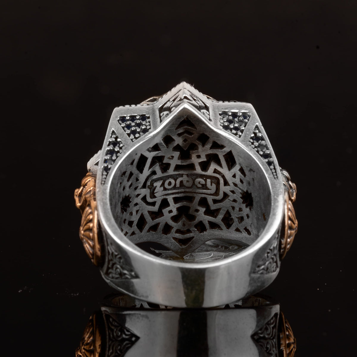 Handmade Star of Solomon Ring - 925 Sterling Silver Men's Ring, Star of David Symbol — 7