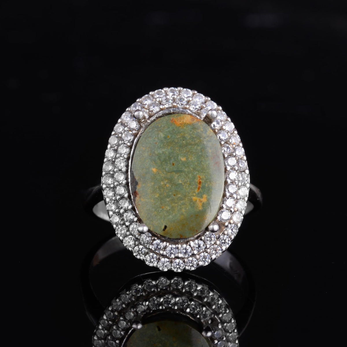 KAMBO Natural Turquoise Stone Elegant Women's Ring – 925 Sterling Silver Handmade Jewelry (Style-9) — 3
