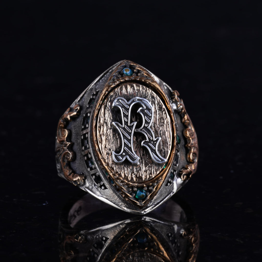 925 Sterling Silver Monogram Ring — 3