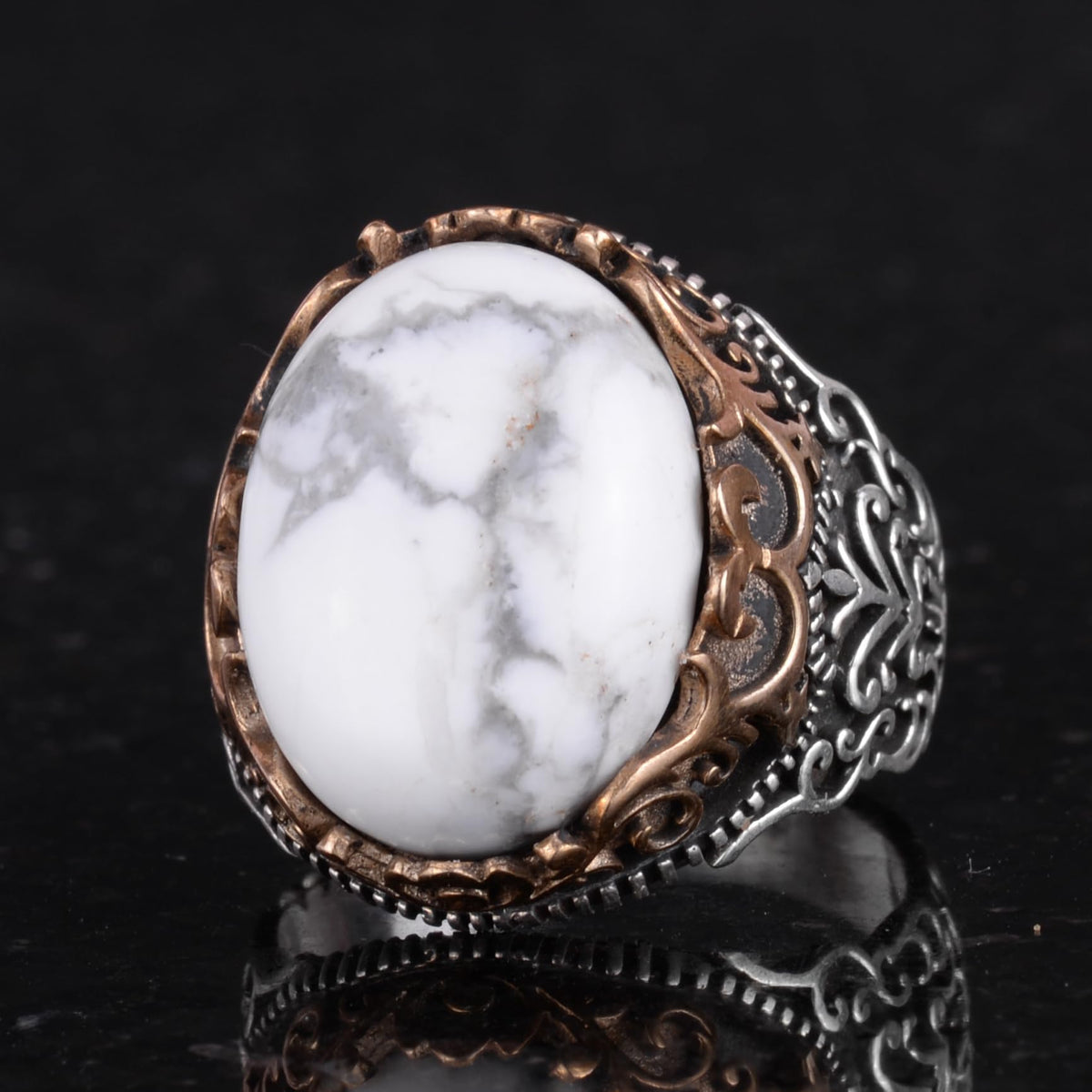 Natural Stone Handmade Ring - 925 Sterling Silver Ring (Model-2) — 6