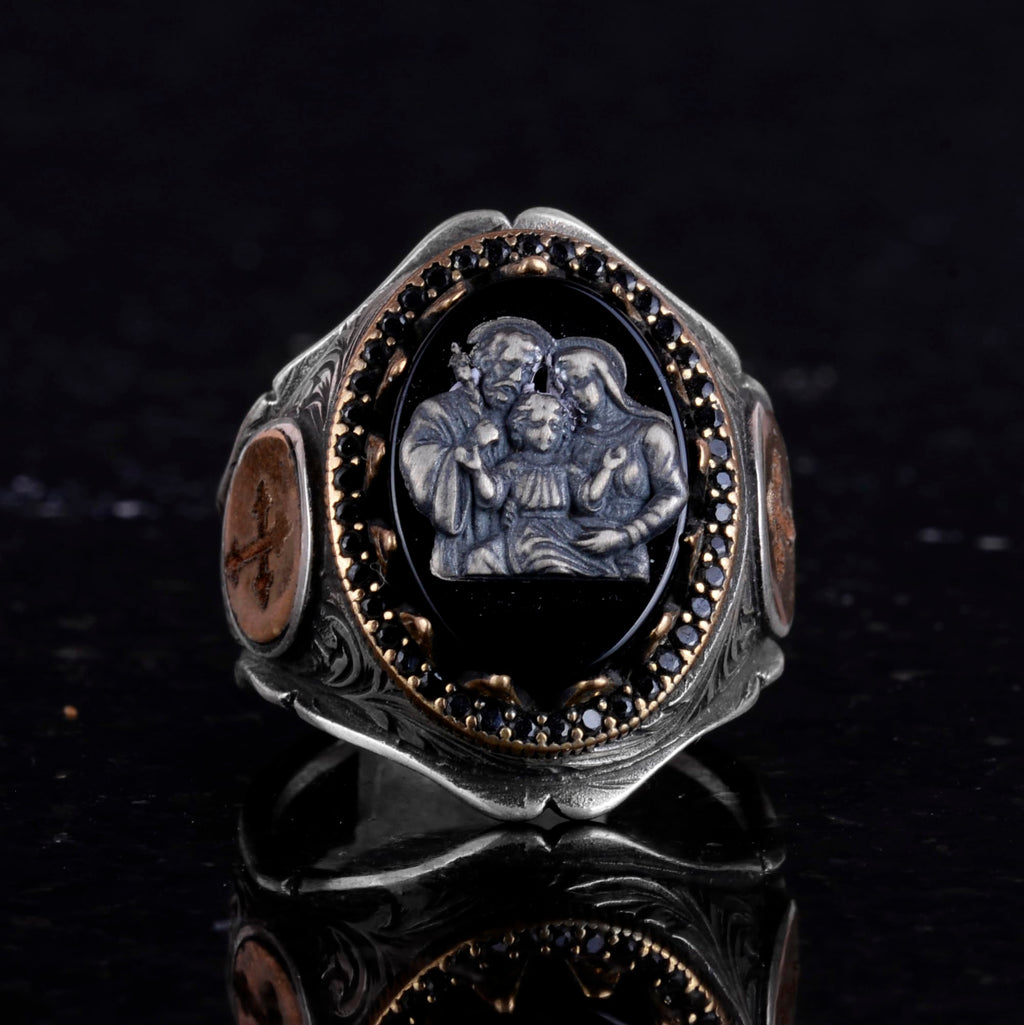 Holy Family Silver Ring — 4