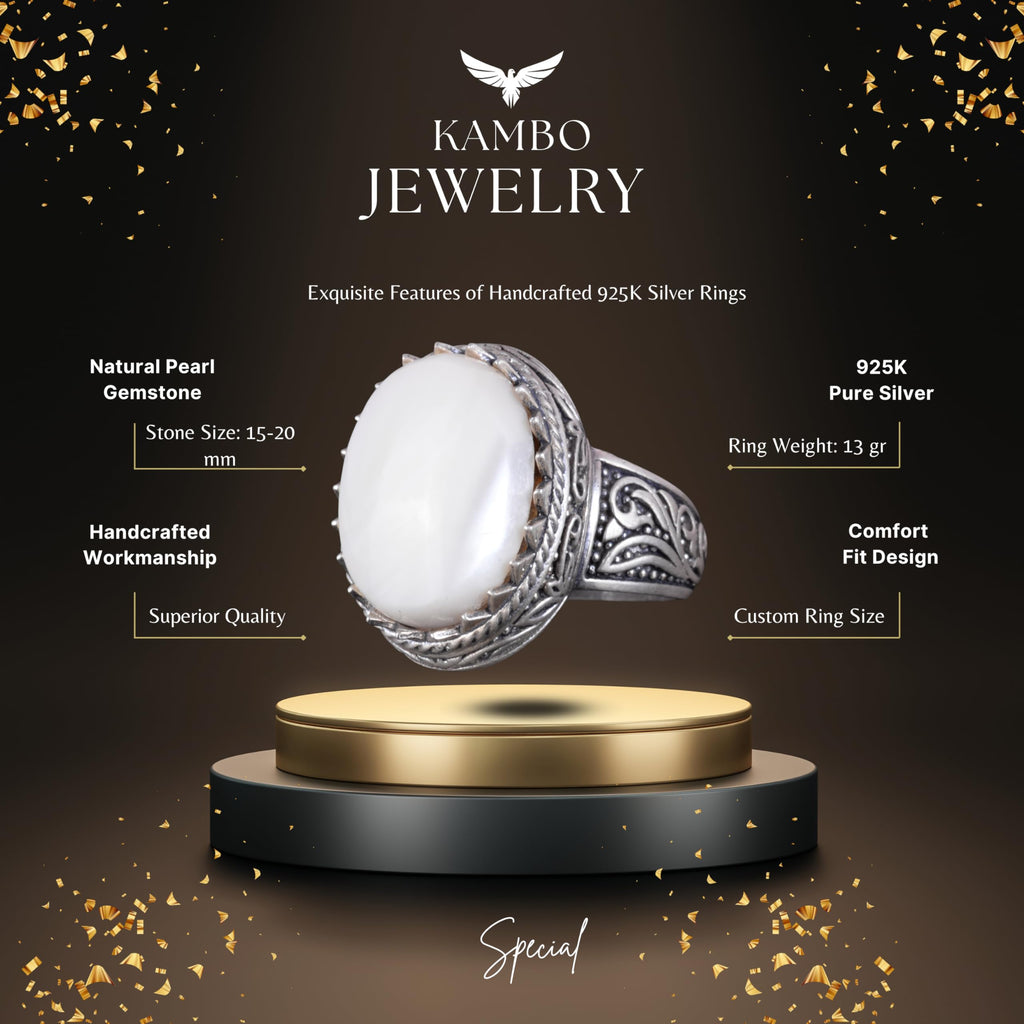 Natural Stone Ring - 925 Sterling Silver Ring (Model-2) — 2
