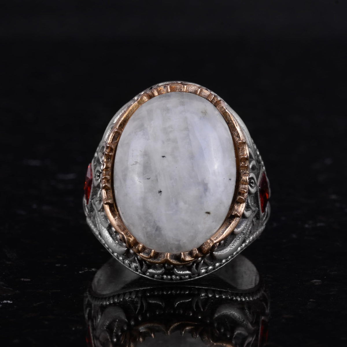 Natural Moonstone Ring - Handmade 925 Sterling Silver Ring — 4