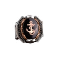 925 Sterling Silver Men's Ring - Anchor Ring - Captain Sailor Ring - Marine Themed Jewelry